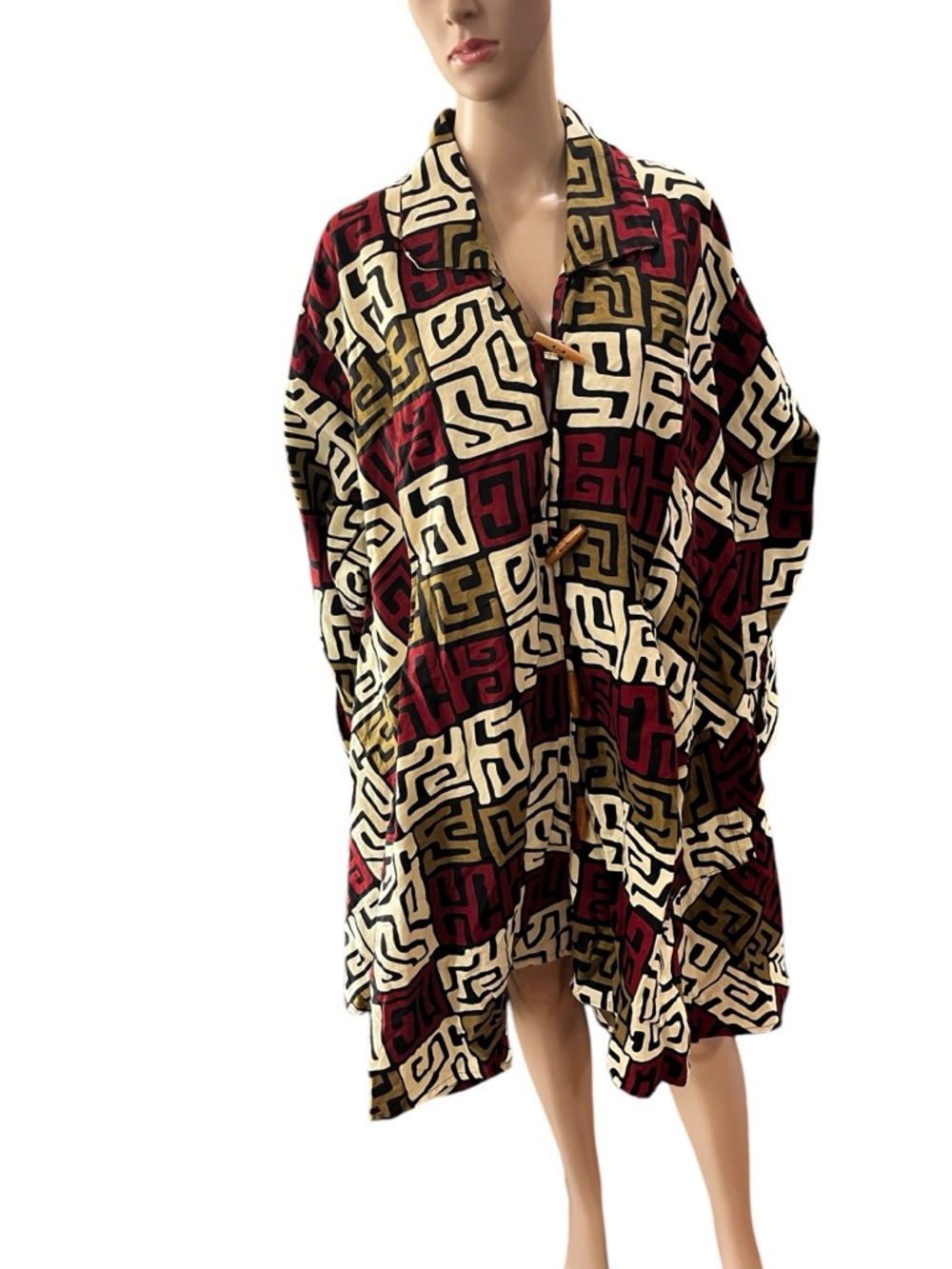 African Congo oversized, ethnic tunic with pockets